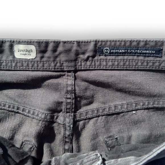 AG Adriano Goldschmied Protege Straight Leg Jeans Grey Women's 32, small fit. - Picture 4 of 12